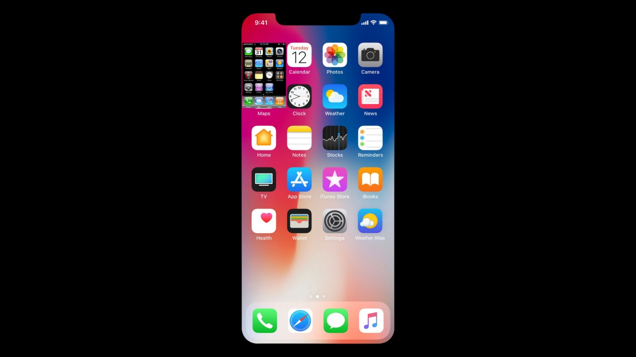 Фото: на екрані iPhone X поміщається 18 екранів iPhone 2G