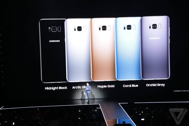 Фото кольорових версій Samsung Galaxy S8 та S8+